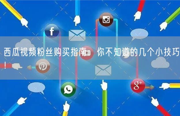 西瓜视频粉丝购买指南：你不知道的几个小技