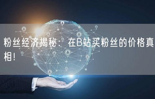 粉丝经济揭秘：在B站买粉丝的价格真相！
