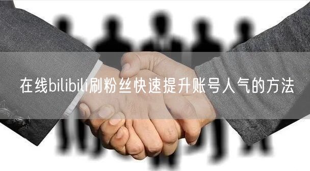 在线bilibili刷粉丝快速提升账号人