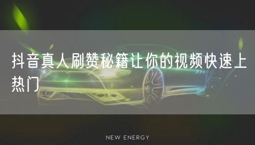 抖音真人刷赞秘籍让你的视频快速上热门